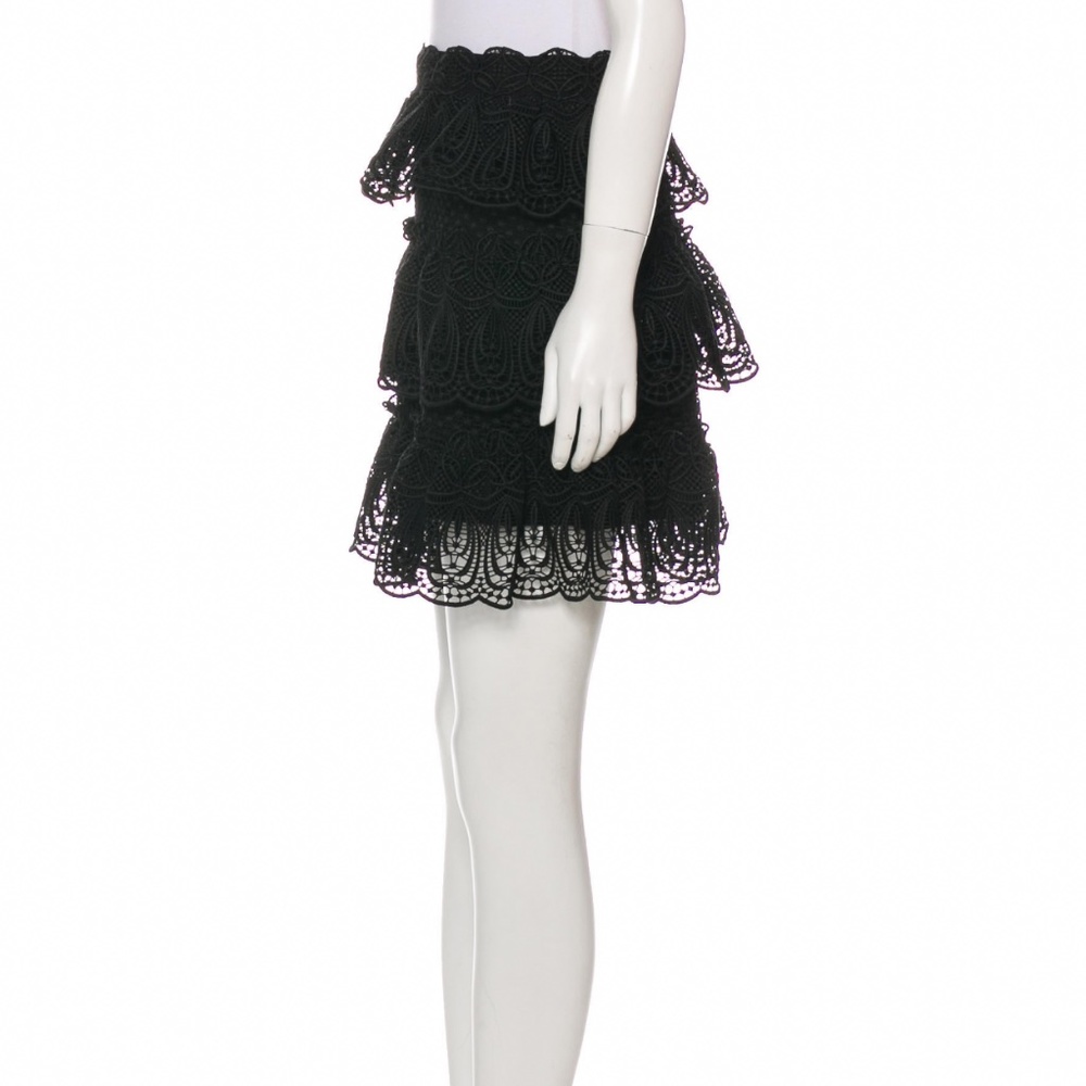 Self Portrait Tiered Gulpure Mini Skirt Size 6 - Picture 3 of 7
